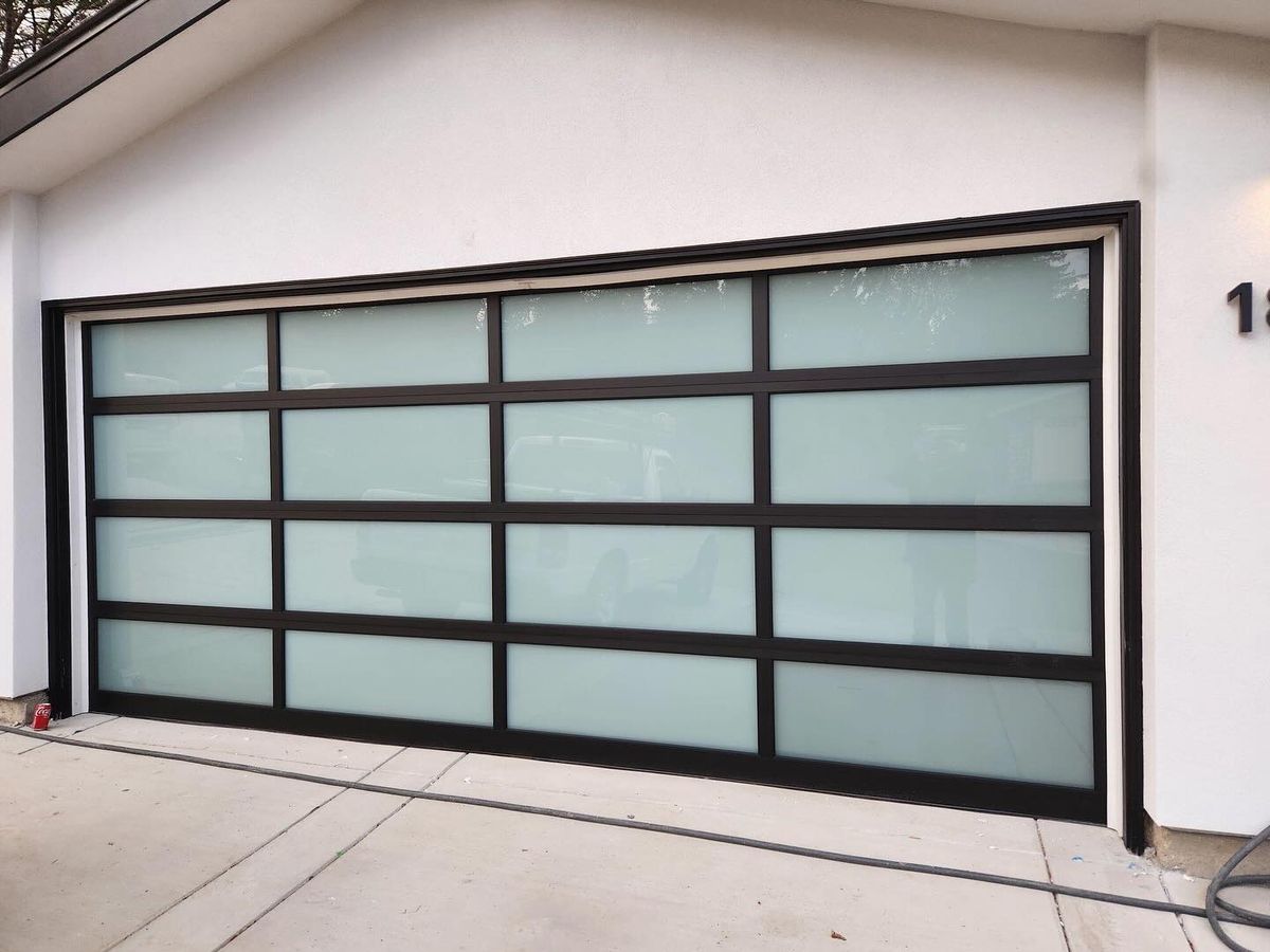 Garage door scene