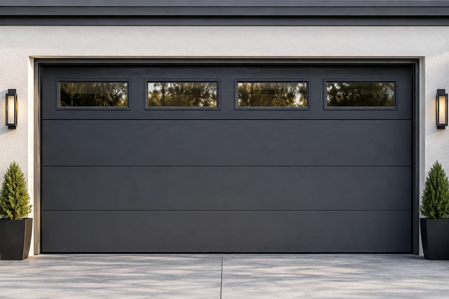 Modern garage door